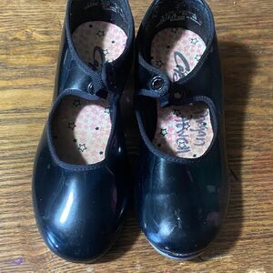 Capezio Kids Glossy Black Dress Shoes